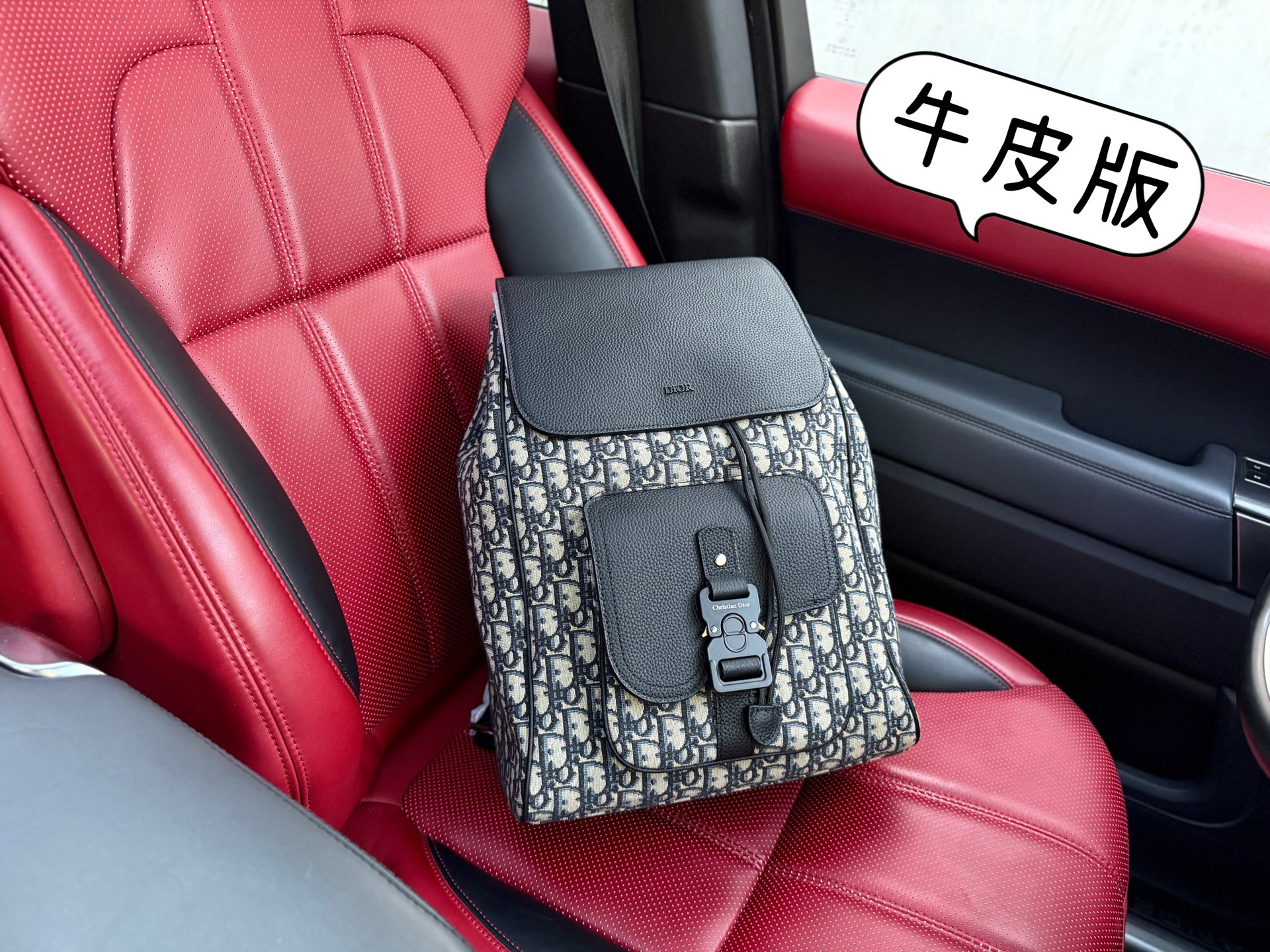 💰320 牛皮版📷高端货‼️ 新款 “ Door ”迪奥双肩包💼 DIOR迪奥 OBLIQUE 可调节肩带翻盖抽绳开合 粒面牛皮革 双肩包 男款 米色拼黑色 马鞍双肩包 大容量 Saddle 老花满印刺绣拼牛皮革 书包背包双肩包 男款黑色 可融入15寸笔记本电脑 高清五金刻字,专用内里,旅行必备款!规格:26.5x40x15cm