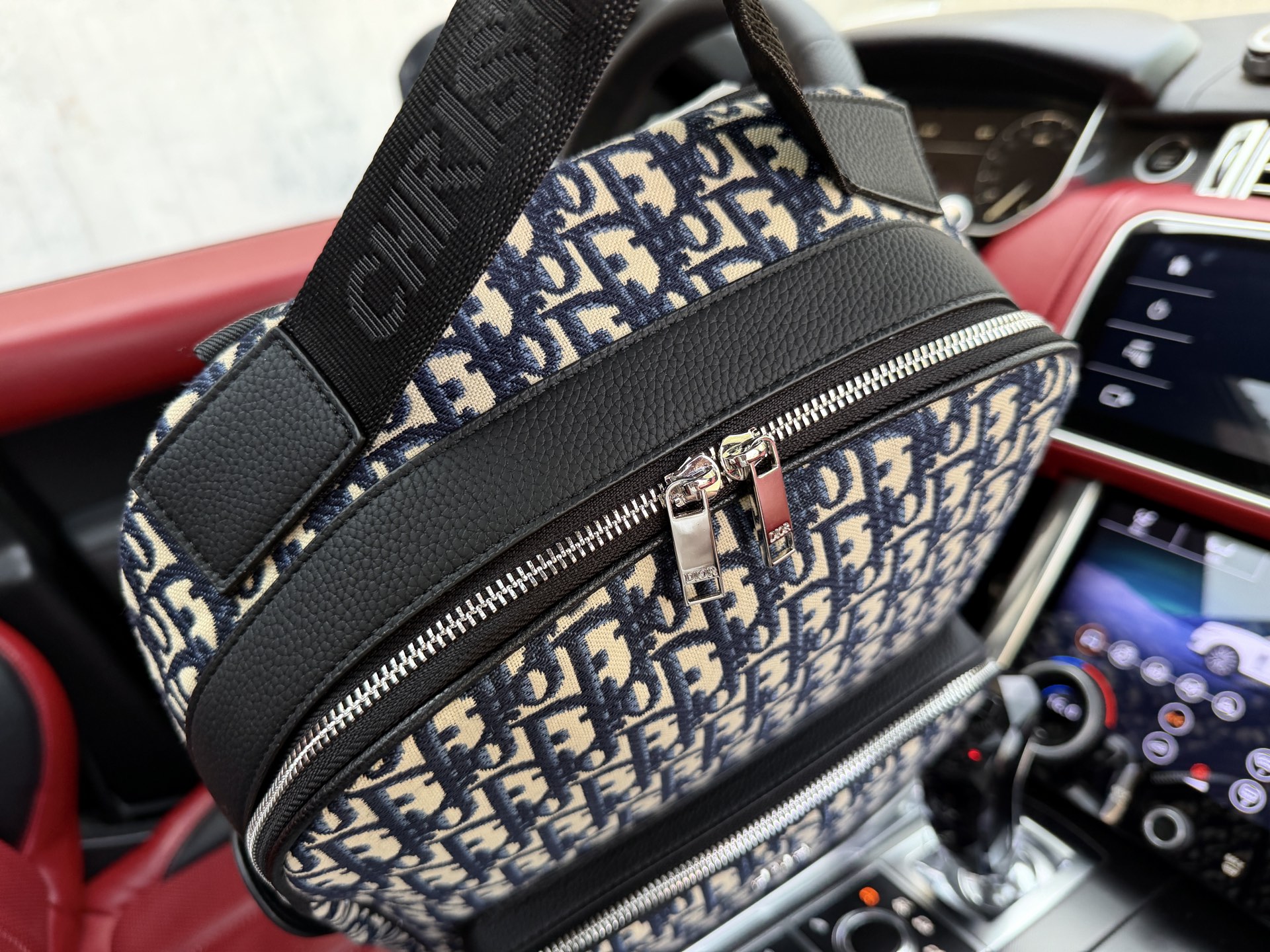 Dior Oblique Navy Beige 30x41x12cm travel everyday