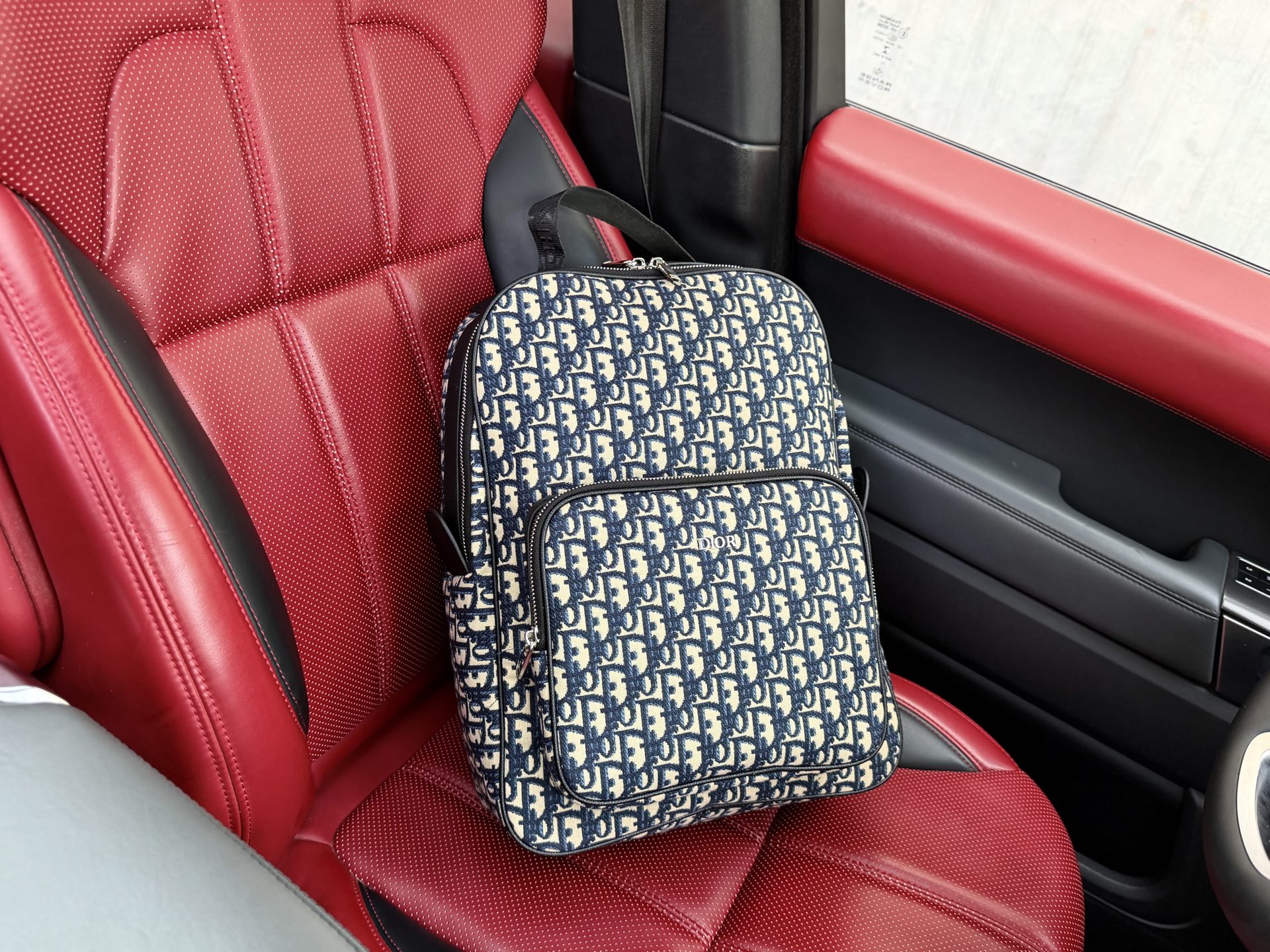 Dior Oblique Navy Beige 30x41x12cm travel everyday