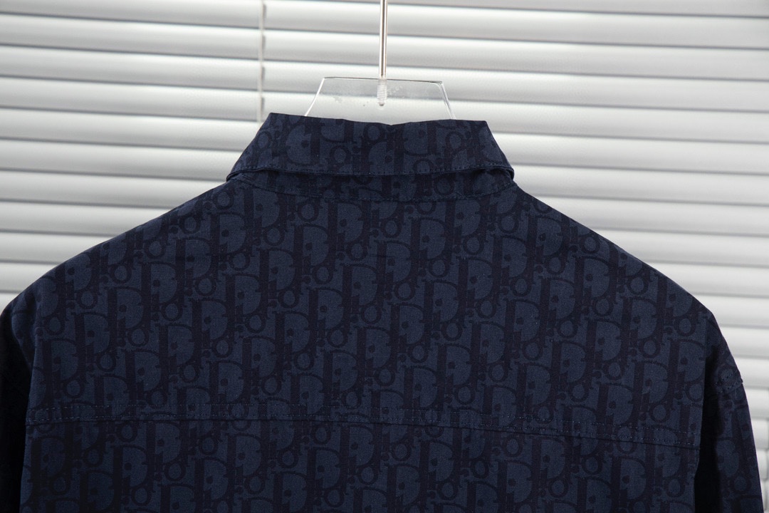 New Brand-New Cowboy Shirt Inspired by Japanese Textile Process, Navy Blue and Black, Size M-XL - 图片 4