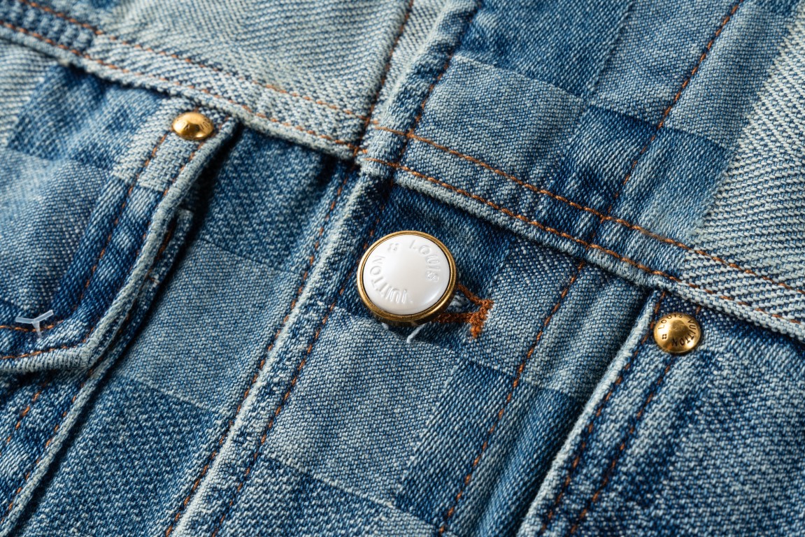 Louis Vuitton/路易威登24ss 马赛克棋盘格牛仔外套