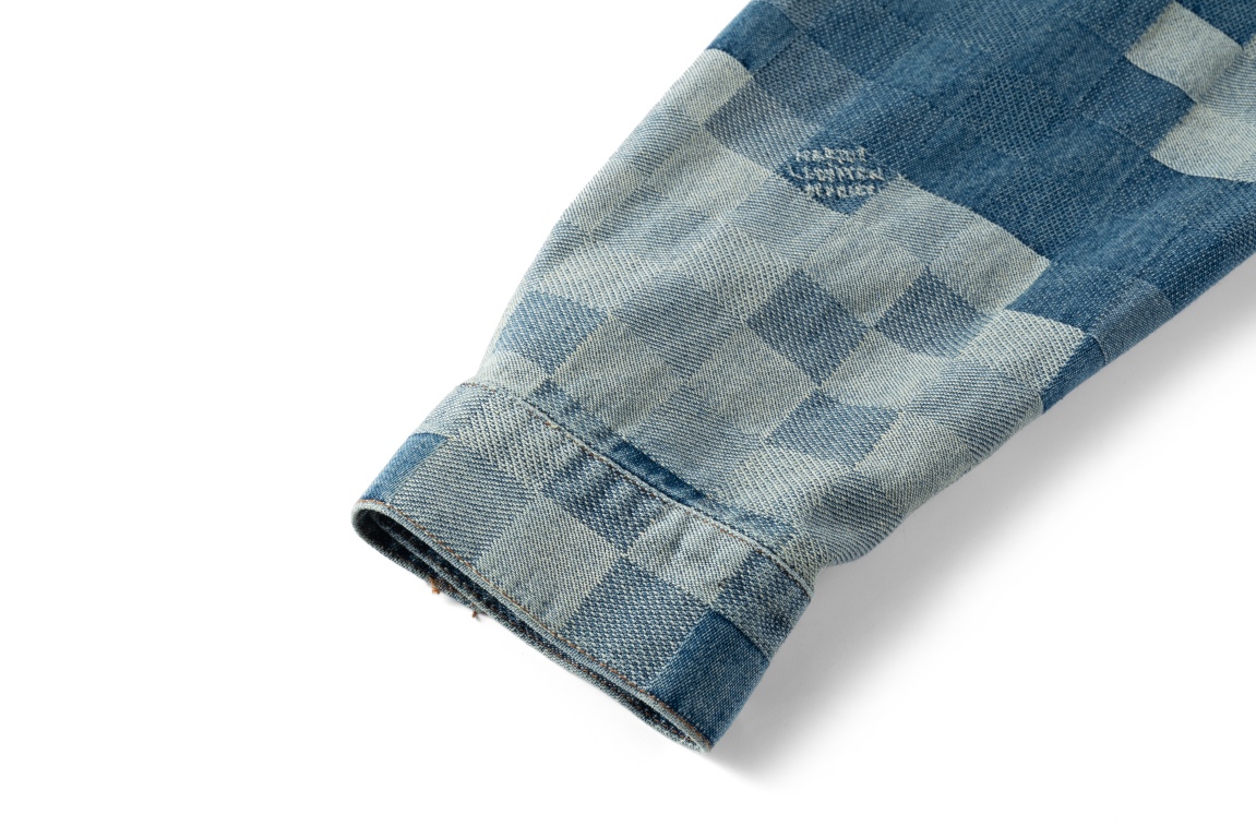 Louis Vuitton/路易威登24ss 马赛克棋盘格牛仔外套