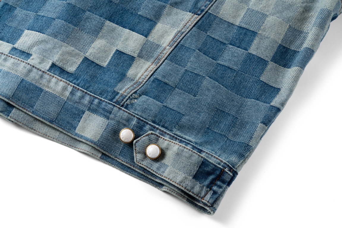 Louis Vuitton/路易威登24ss 马赛克棋盘格牛仔外套