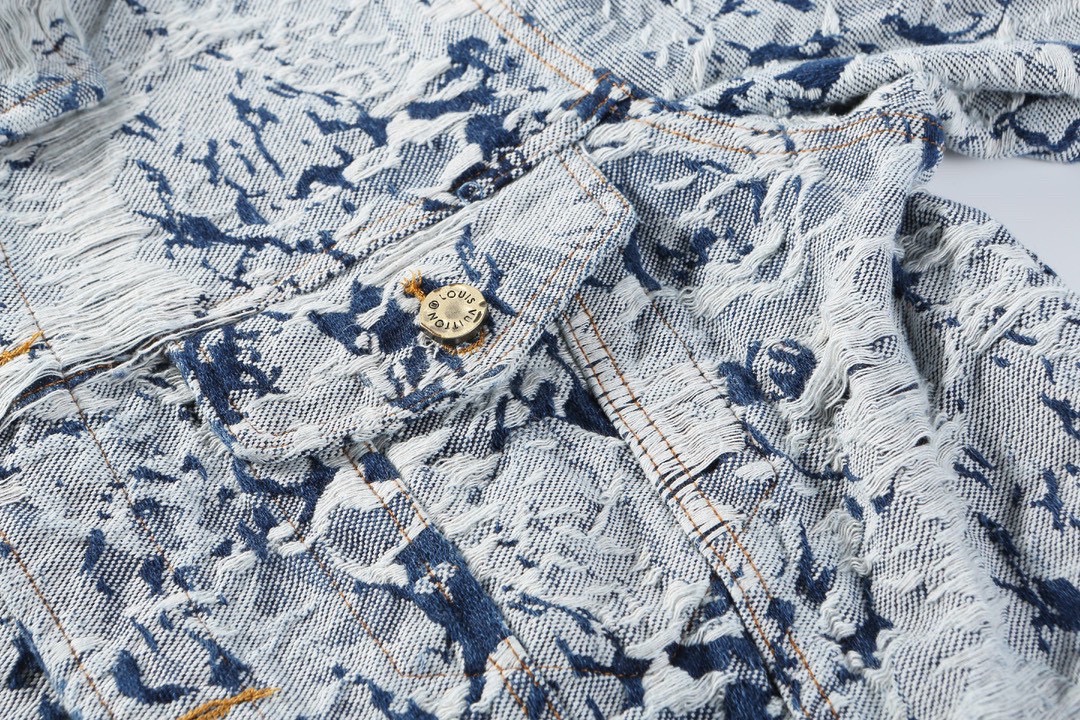 Louis Vuitton路易威登 24Fw 雪花流苏牛仔外套