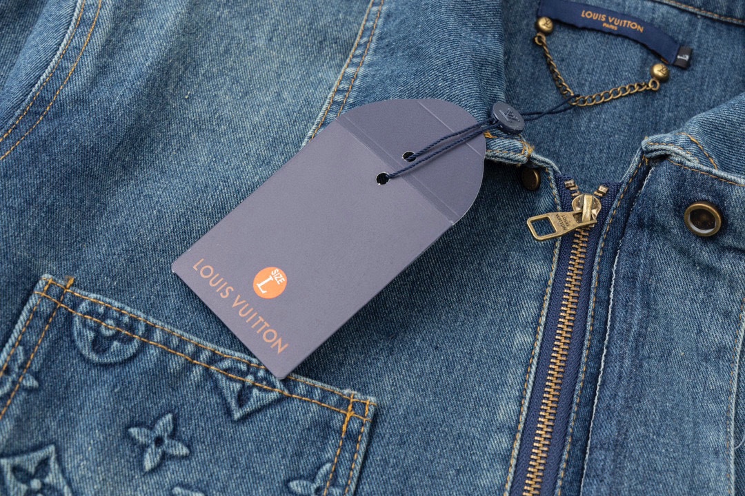 LOUIS VUITTON/路易威登24ss浮雕压花拼接生仔外套