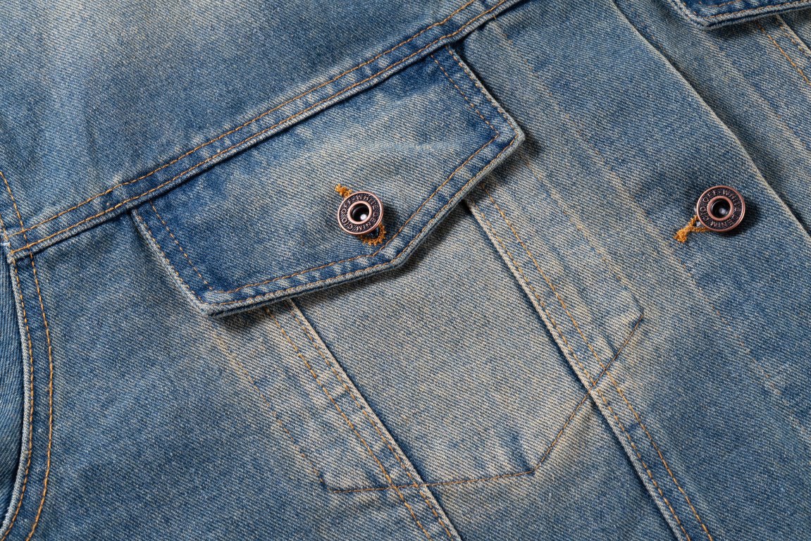 Vintage Spanish Cotton Jeans with Classic Retro Fit Hardware for Men and Women - 图片 3