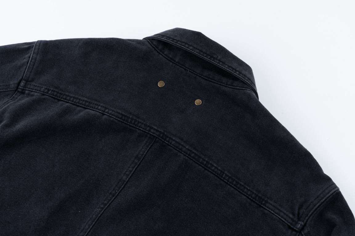 LOUIS VUITTON/路易威登 24ss新款压花牛仔夹克外套 黑色