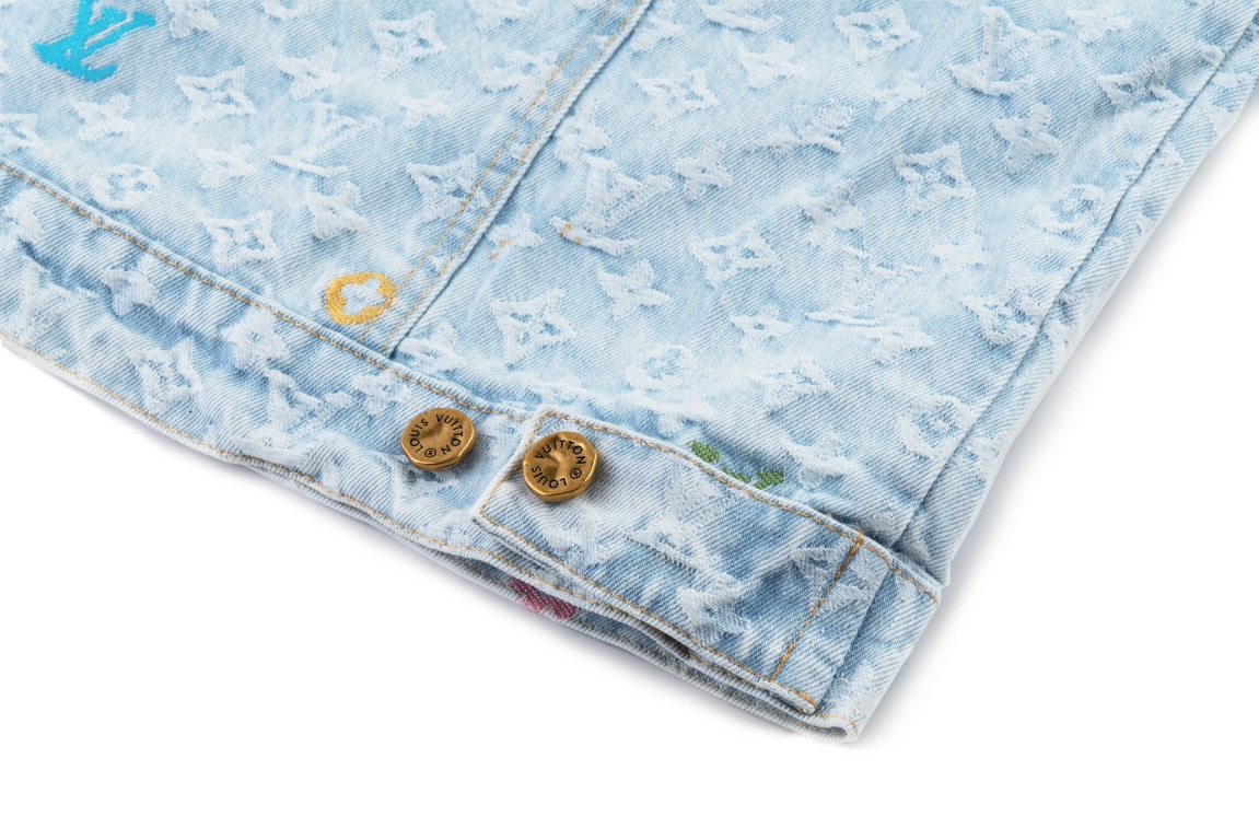 Louis Vuitton/路易威登 Tyler联名老花提花刺绣牛仔外套