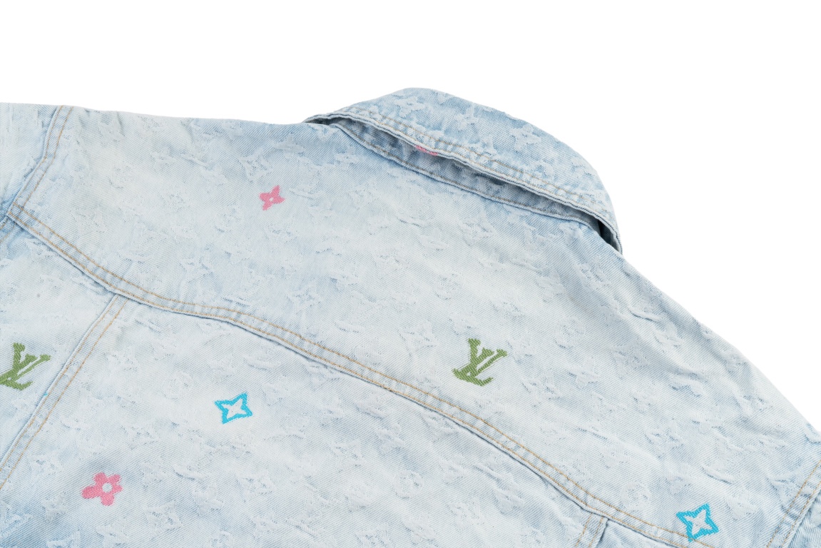 Louis Vuitton/路易威登 Tyler联名老花提花刺绣牛仔外套