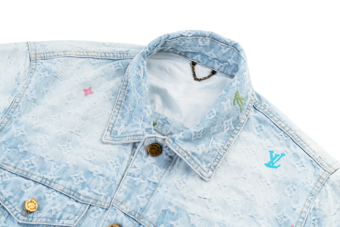 Louis Vuitton/路易威登 Tyler联名老花提花刺绣牛仔外套