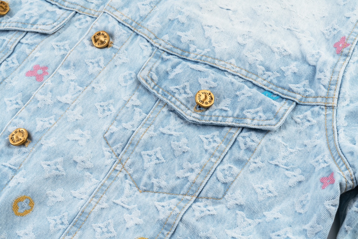 Louis Vuitton/路易威登 Tyler联名老花提花刺绣牛仔外套