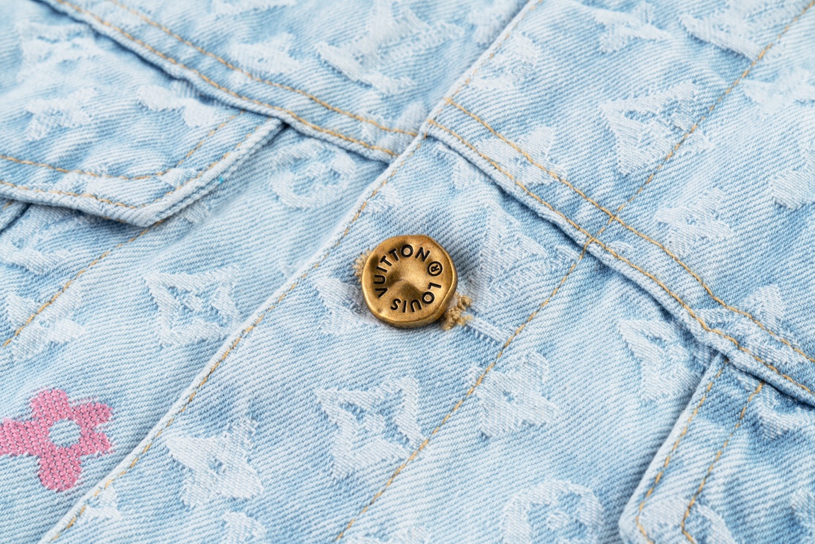 Louis Vuitton/路易威登 Tyler联名老花提花刺绣牛仔外套