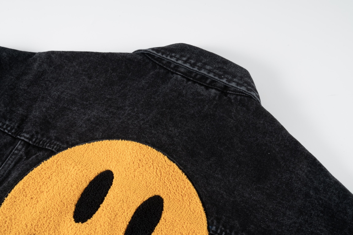 JZ 1581 Black Cowboy Style Jacket with Towel Embroidery in M-XL Sizes - 图片 7