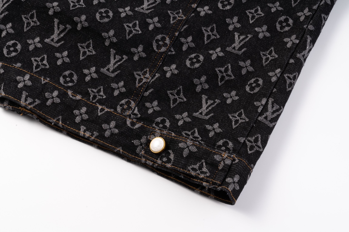 Louis Vuitton/路易威登 24ss满身刺绣牛仔外套 黑色