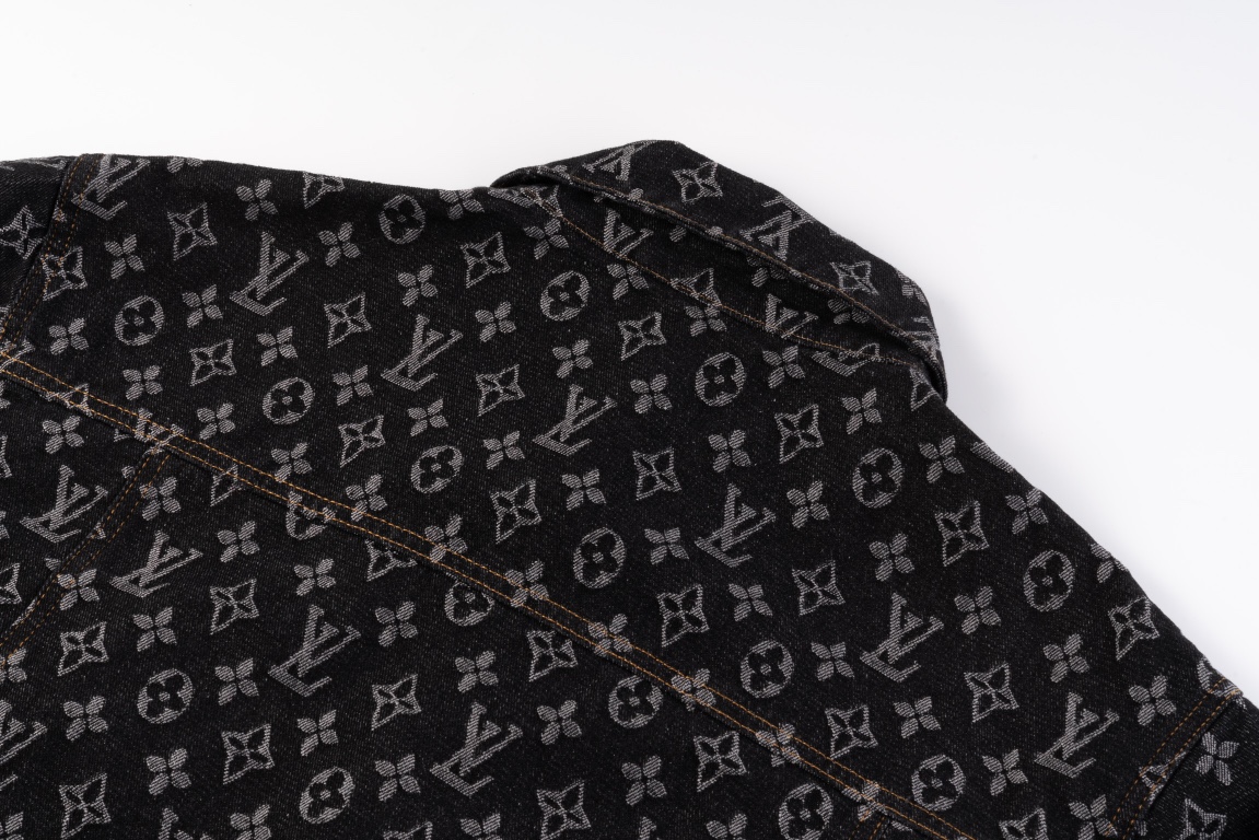 Louis Vuitton/路易威登 24ss满身刺绣牛仔外套 黑色