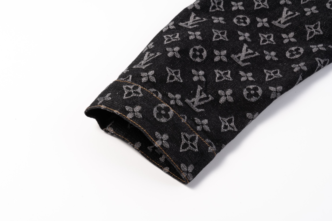Louis Vuitton/路易威登 24ss满身刺绣牛仔外套 黑色