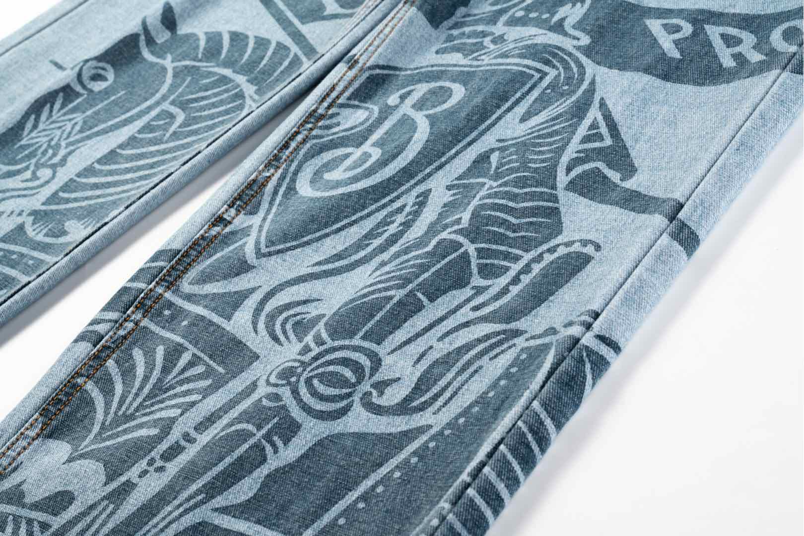 “JZ 1618 BBR War Horse Print Relics Denim Jacket with Unique Details” - 图片 7