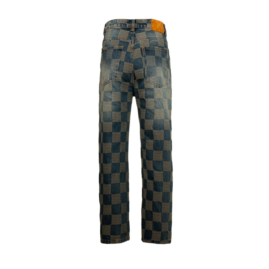 Louis Vuitton /路易威登 25ss棋盘格怀旧牛仔长裤-Chinese UA Cheap High Quatity Brand Clothes Bags handbags Sneakers wholesale wholesaler seller from China Factory suppliers Fashion Clothing Shoes best Quality Beautiful Price Louis Vuitton /路易威登 25ss棋盘格怀旧牛仔长裤