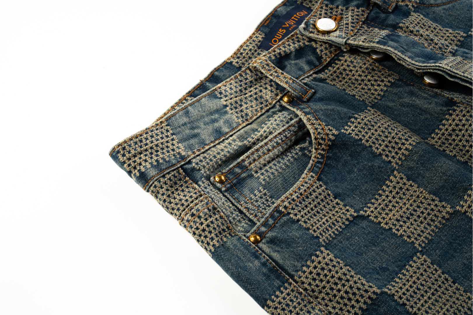 Louis Vuitton /路易威登 25ss棋盘格怀旧牛仔长裤-Chinese UA Cheap High Quatity Brand Clothes Bags handbags Sneakers wholesale wholesaler seller from China Factory suppliers Fashion Clothing Shoes best Quality Beautiful Price Louis Vuitton /路易威登 25ss棋盘格怀旧牛仔长裤