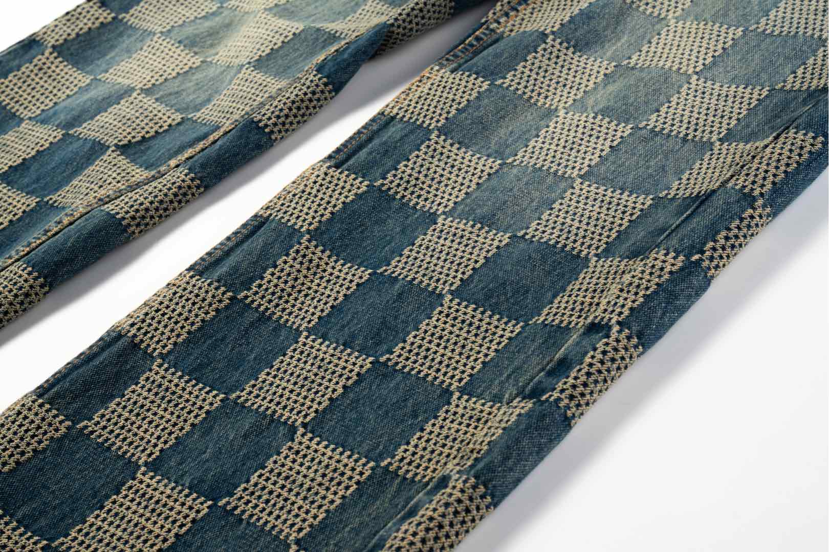 Louis Vuitton /路易威登 25ss棋盘格怀旧牛仔长裤-Chinese UA Cheap High Quatity Brand Clothes Bags handbags Sneakers wholesale wholesaler seller from China Factory suppliers Fashion Clothing Shoes best Quality Beautiful Price Louis Vuitton /路易威登 25ss棋盘格怀旧牛仔长裤