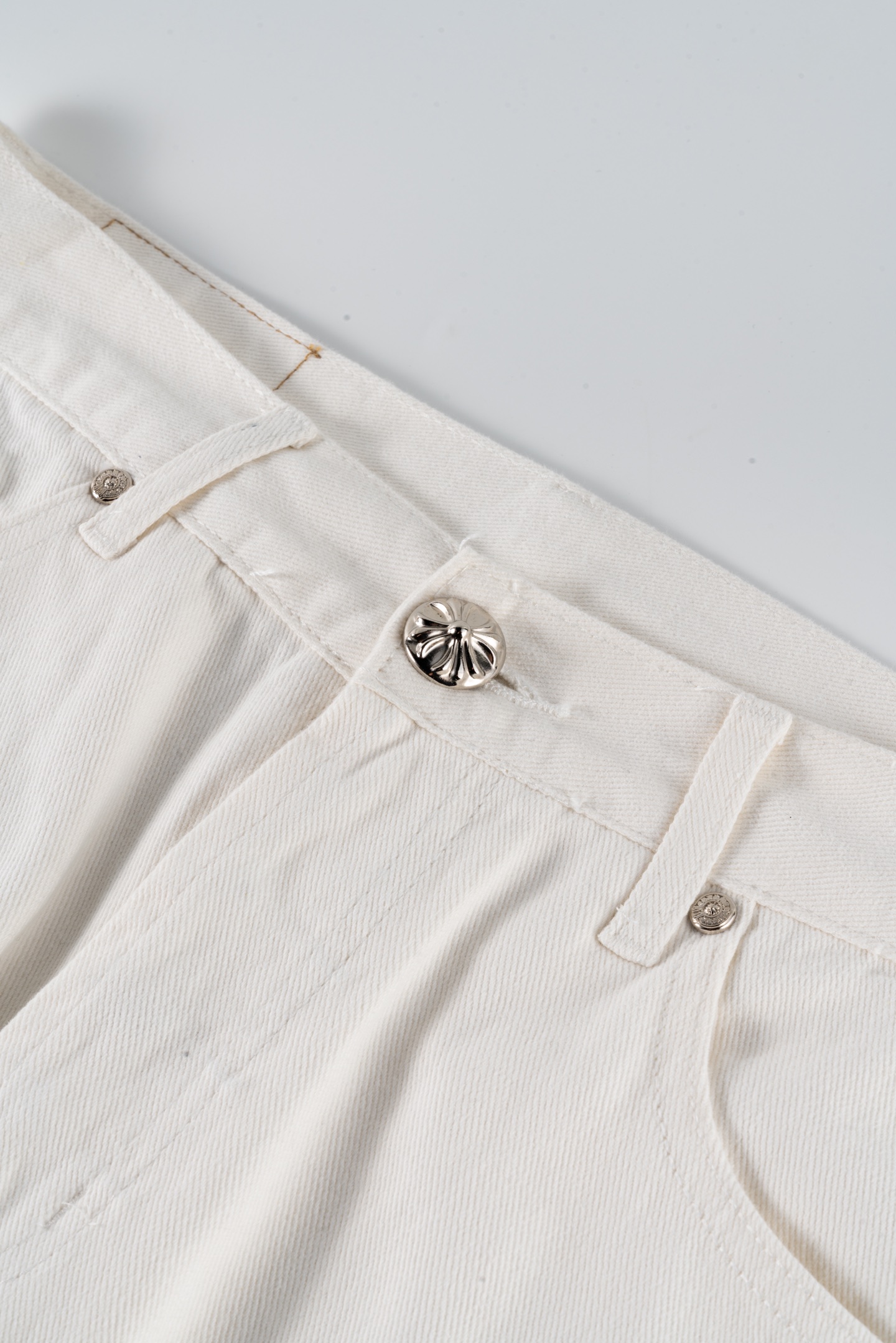Chrome Hearts 24SS Green Tarpaulin Jeans with Custom Gold Zipper - 图片 6