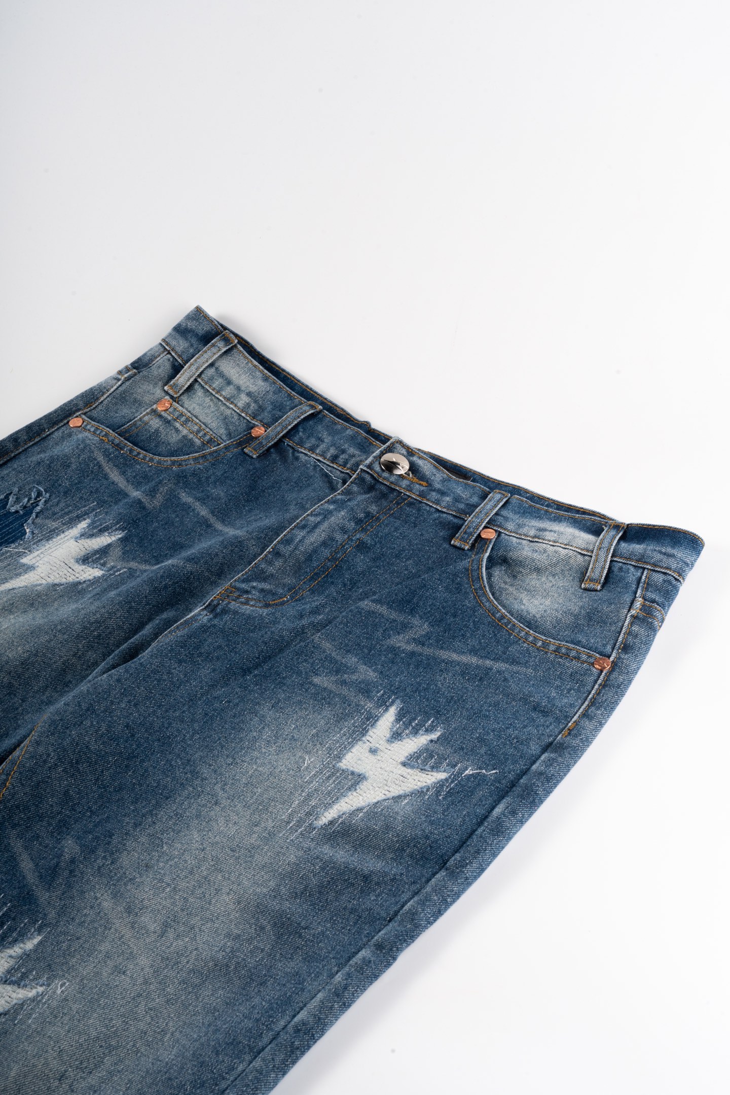 Amexnocap Water-Washed Denim Jeans 2024: High-Quality, Leg-Modified Styles, Various Sizes - 图片 9