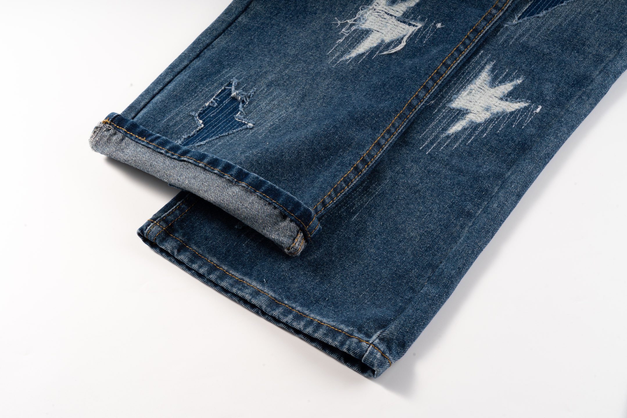 Amexnocap Water-Washed Denim Jeans 2024: High-Quality, Leg-Modified Styles, Various Sizes - 图片 7