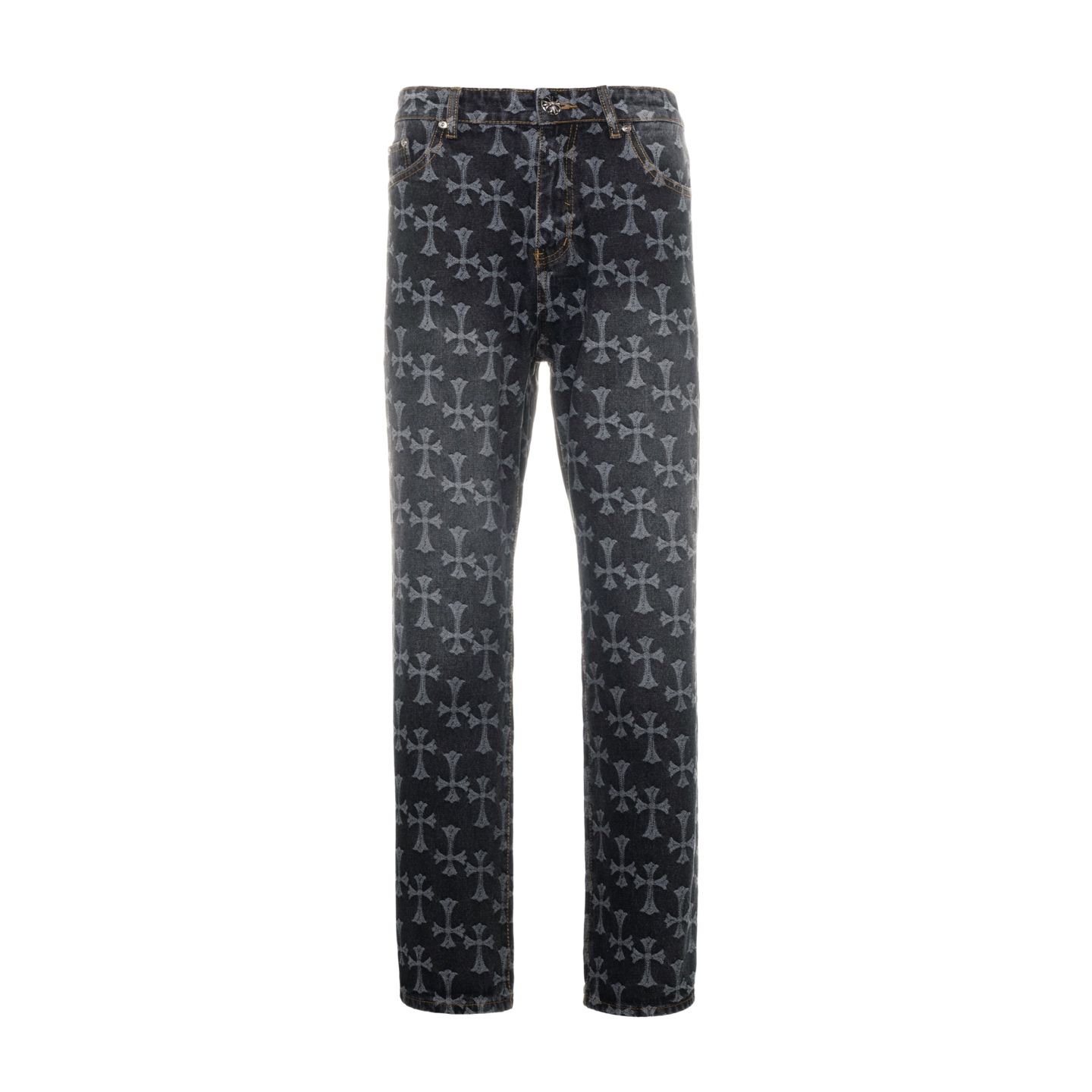 Chrome Hearts Crocodile Double-Faced Rogo-Flower Jeans: Vintage Hot Return.