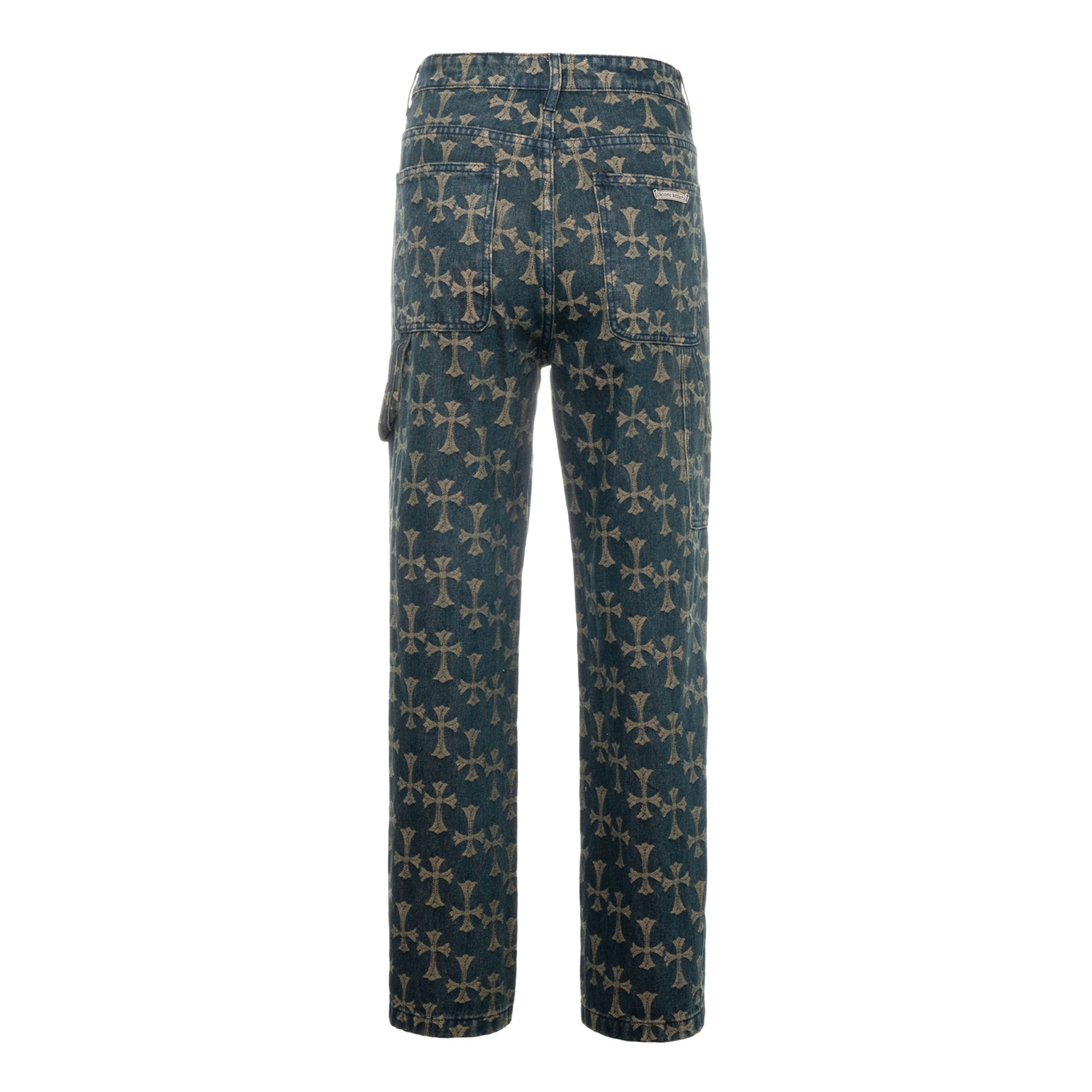“Chrome Hearts 2024 Fall Collection: Unique Cross Design Pants in Blue (Style 1652)” - 图片 2