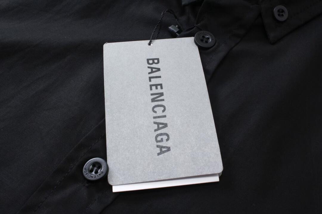 Balenciaga/巴黎世家 25ss涂鸦模糊可乐海浪衬衫短袖