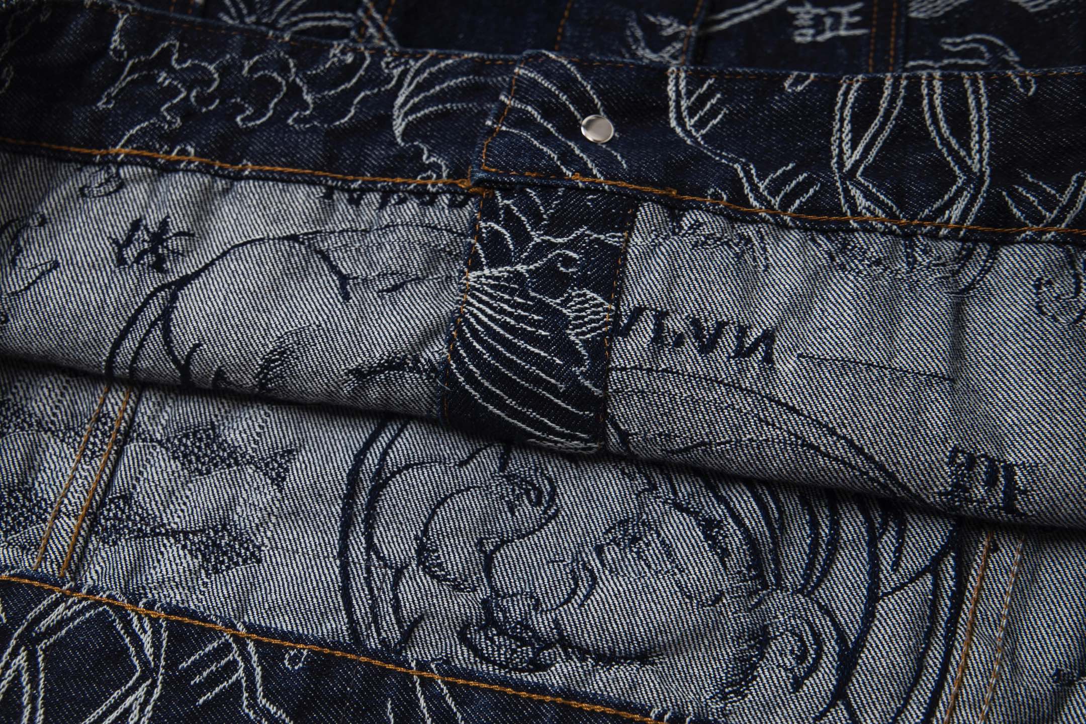 Evisu/福神 25ss 满印嘉文提花龙纹牛仔夹克 23FW男士外套家花满印牛仔主打款 蓝色-Chinese UA Cheap High Quatity Brand Clothes Bags handbags Sneakers wholesale wholesaler seller from China Factory suppliers Fashion Clothing Shoes best Quality Beautiful Price Evisu/福神 25ss 满印嘉文提花龙纹牛仔夹克 23FW男士外套家花满印牛仔主打款 蓝色