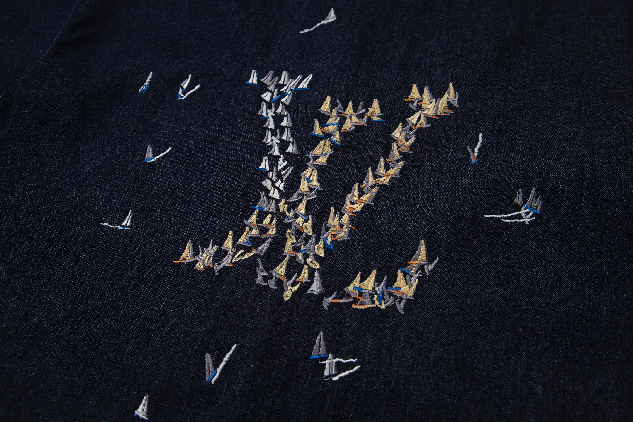 Louis Vuitton/路易威登 帆船套装牛仔短袖衬衫