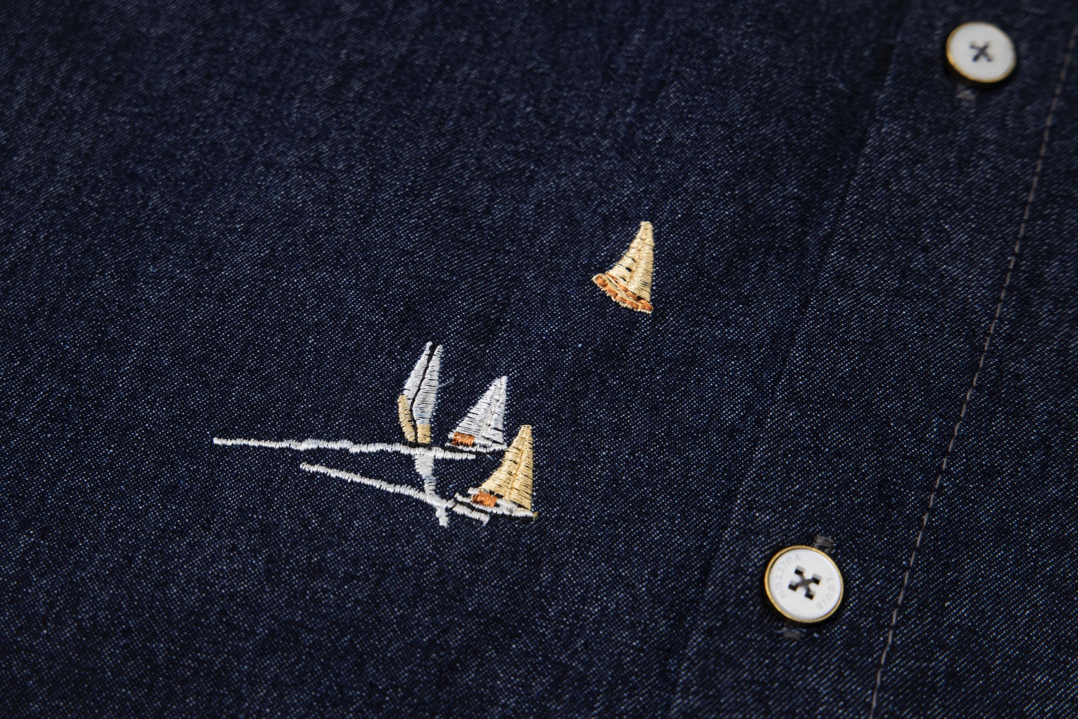 Louis Vuitton/路易威登 帆船套装牛仔短袖衬衫