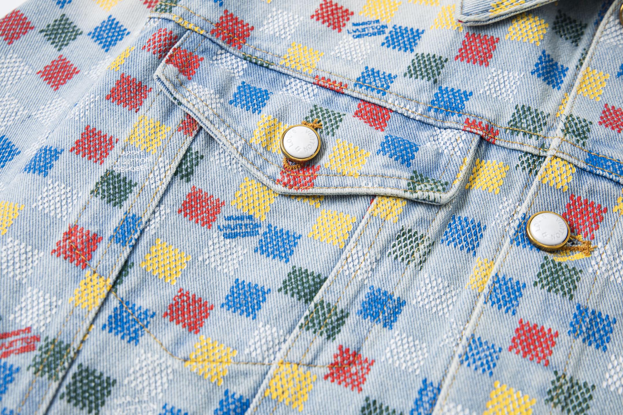 Louis Vuitton/路易威登 彩色棋盘格生仔外套-Chinese UA Cheap High Quatity Brand Clothes Bags handbags Sneakers wholesale wholesaler seller from China Factory suppliers Fashion Clothing Shoes best Quality Beautiful Price Louis Vuitton/路易威登 彩色棋盘格生仔外套