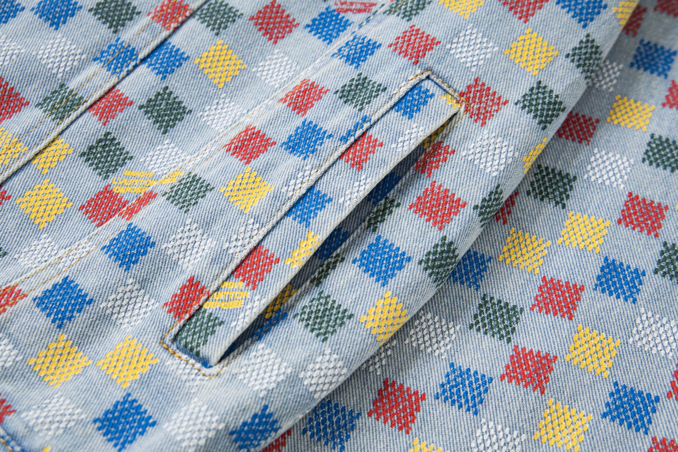 Louis Vuitton/路易威登 彩色棋盘格生仔外套-Chinese UA Cheap High Quatity Brand Clothes Bags handbags Sneakers wholesale wholesaler seller from China Factory suppliers Fashion Clothing Shoes best Quality Beautiful Price Louis Vuitton/路易威登 彩色棋盘格生仔外套