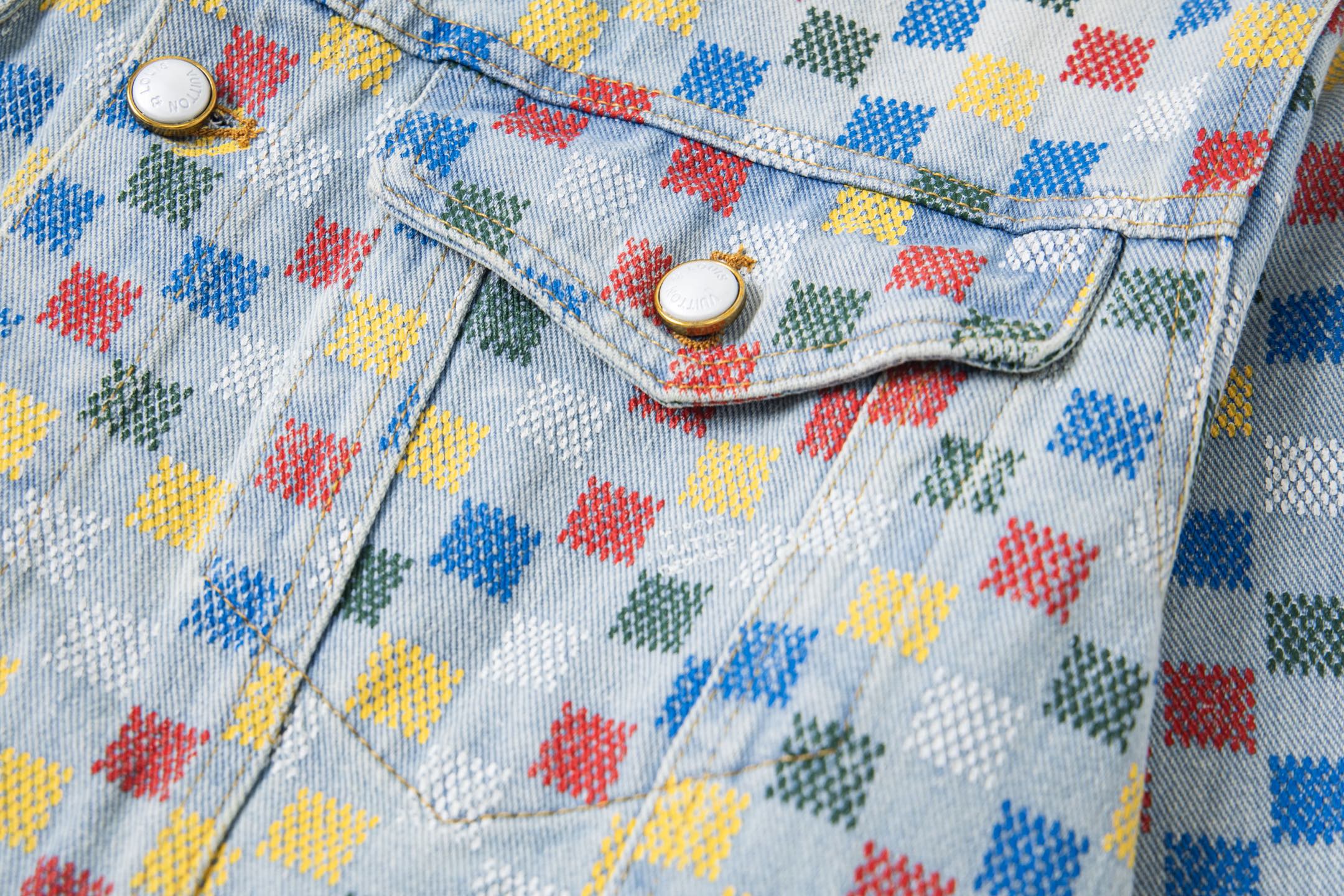 Louis Vuitton/路易威登 彩色棋盘格生仔外套-Chinese UA Cheap High Quatity Brand Clothes Bags handbags Sneakers wholesale wholesaler seller from China Factory suppliers Fashion Clothing Shoes best Quality Beautiful Price Louis Vuitton/路易威登 彩色棋盘格生仔外套