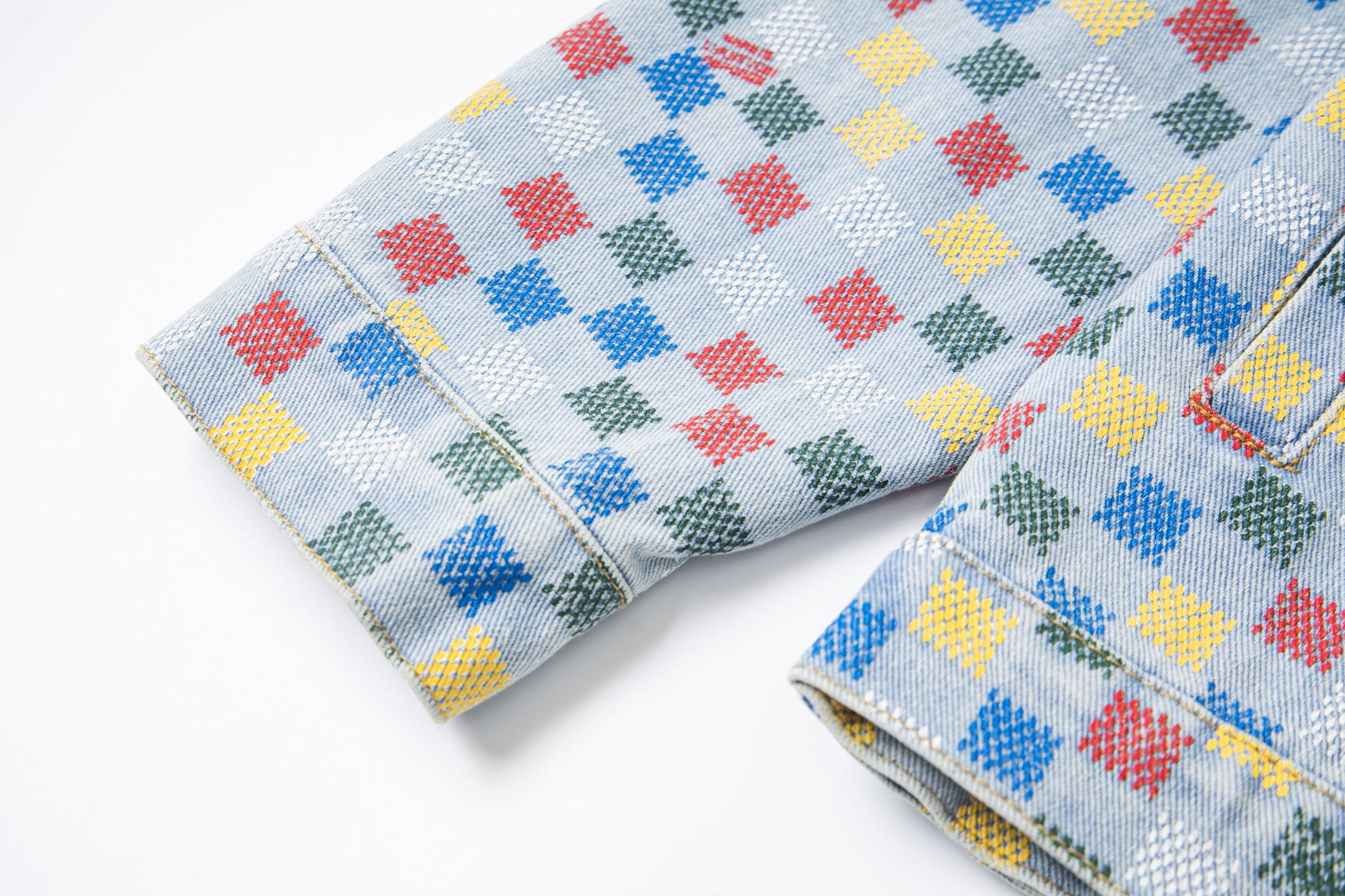 Louis Vuitton/路易威登 彩色棋盘格生仔外套-Chinese UA Cheap High Quatity Brand Clothes Bags handbags Sneakers wholesale wholesaler seller from China Factory suppliers Fashion Clothing Shoes best Quality Beautiful Price Louis Vuitton/路易威登 彩色棋盘格生仔外套