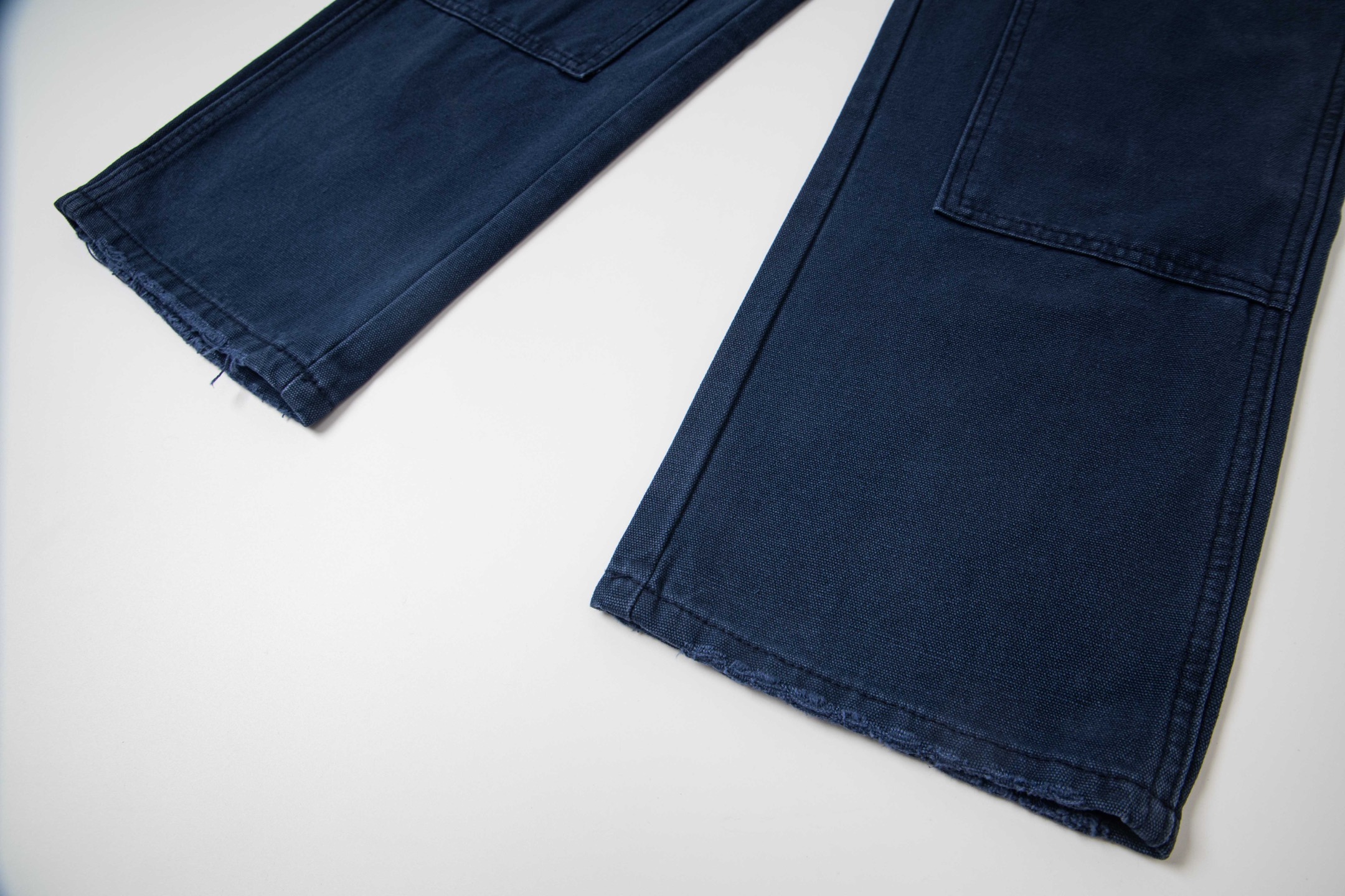 Prada/普拉达 25ss 皮标三角牛仔工装长裤