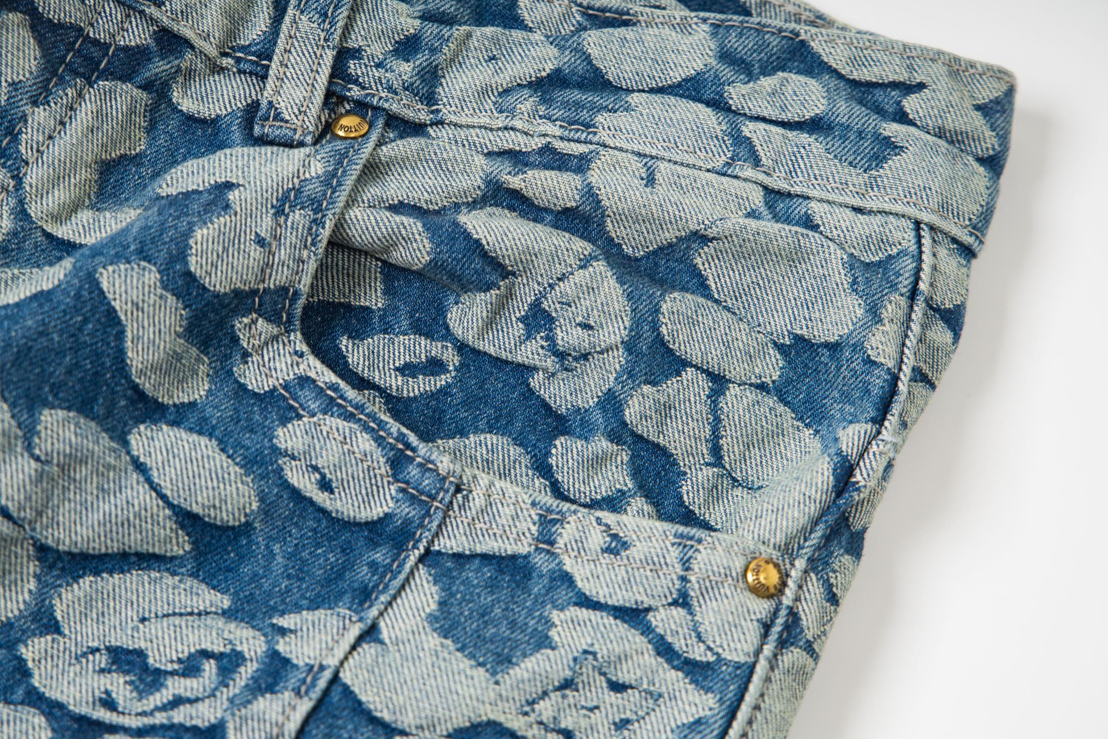 Louis Vuitton/路易威登 25ss 豹纹工装牛仔裤-High Quatity Cheap Brand wholesale wholesaler seller Clothes Bags handbags Sneakers Top Fashion Clothing Shoes from China Factory Chinese suppliers best Quality Beautiful Price Louis Vuitton/路易威登 25ss 豹纹工装牛仔裤