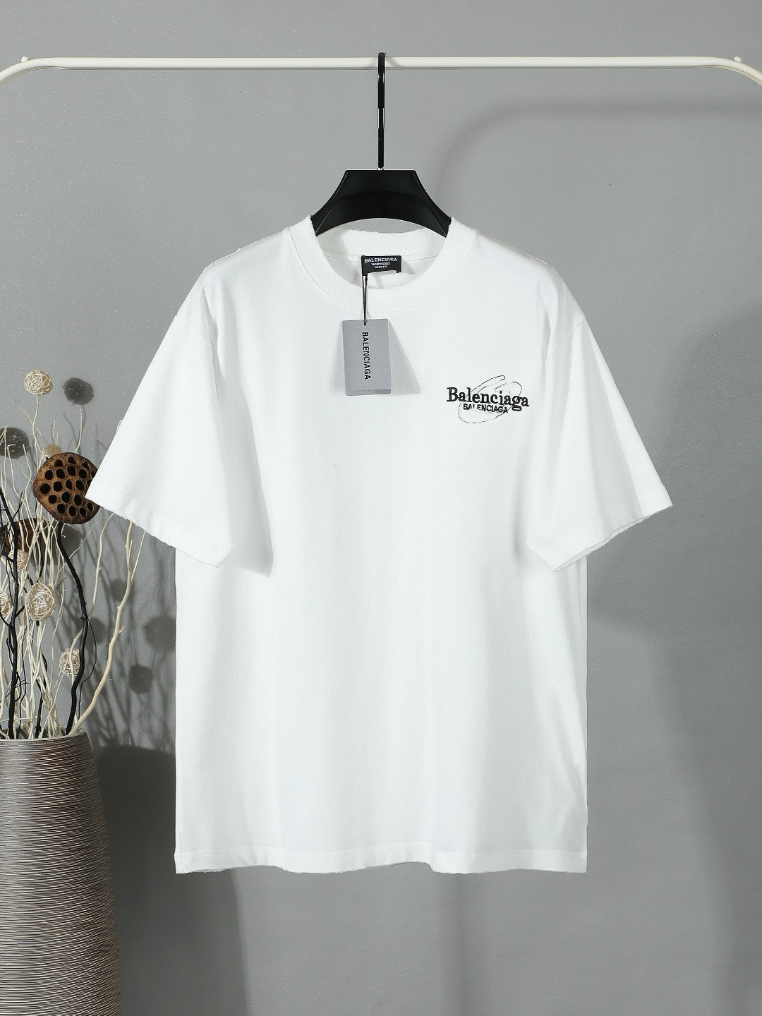 P105 BLCG París 26ss bordado camiseta de manga corta tela personalizada teñida 100% algodón puro doble hilo 300g lavado…