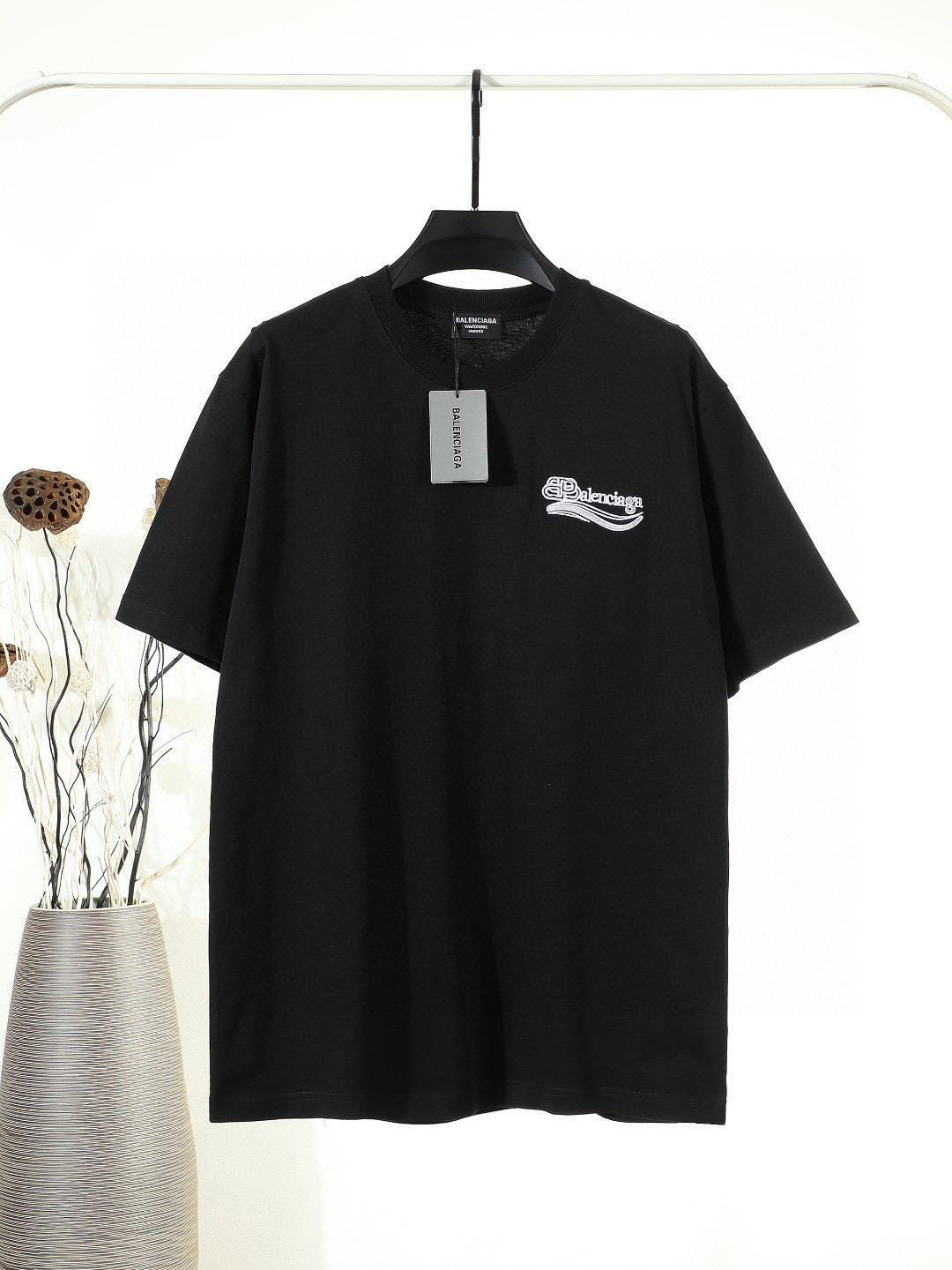 P105 BLCG París 26ss bordado camiseta de manga corta tela personalizada teñida 100% algodón puro doble hilo 300g lavado…