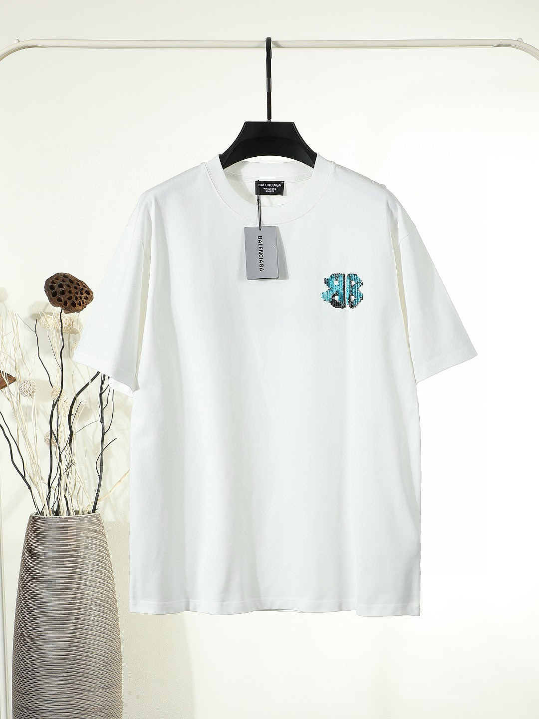 P100 Balenc*aga París* letras clásicas pesadas proceso calado lavado bordado logo etiqueta refinada, inspirada en tela …