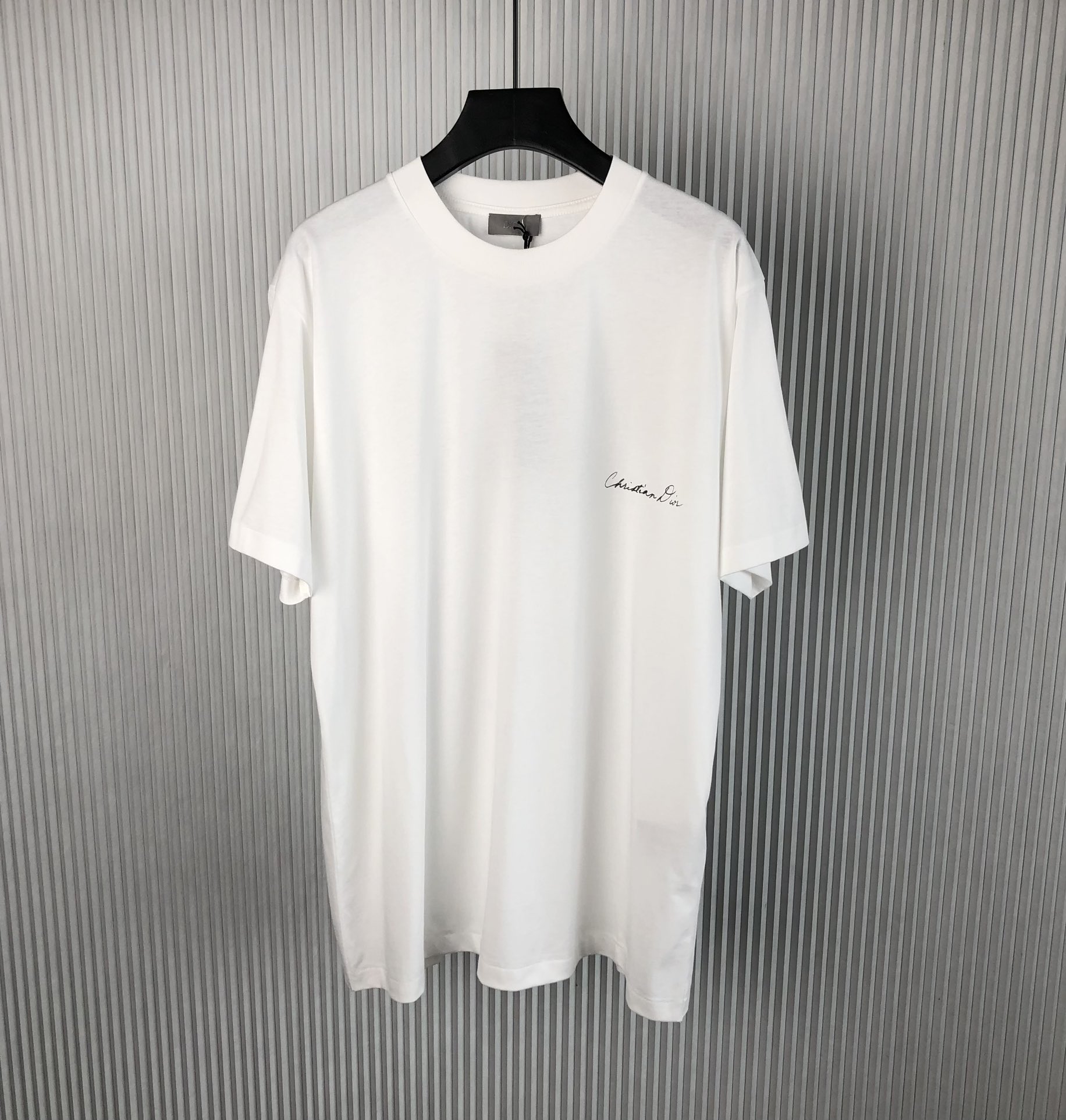 Dior Kleding T-Shirt Wit Afdrukken Unisex Katoen Stof Breien Nylon Lente/Zomercollectie Korte mouw