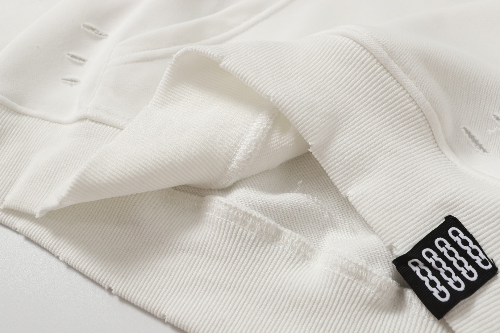 GOODBRAND 破洞碎钻重工ロゴ付きカップルフーディ