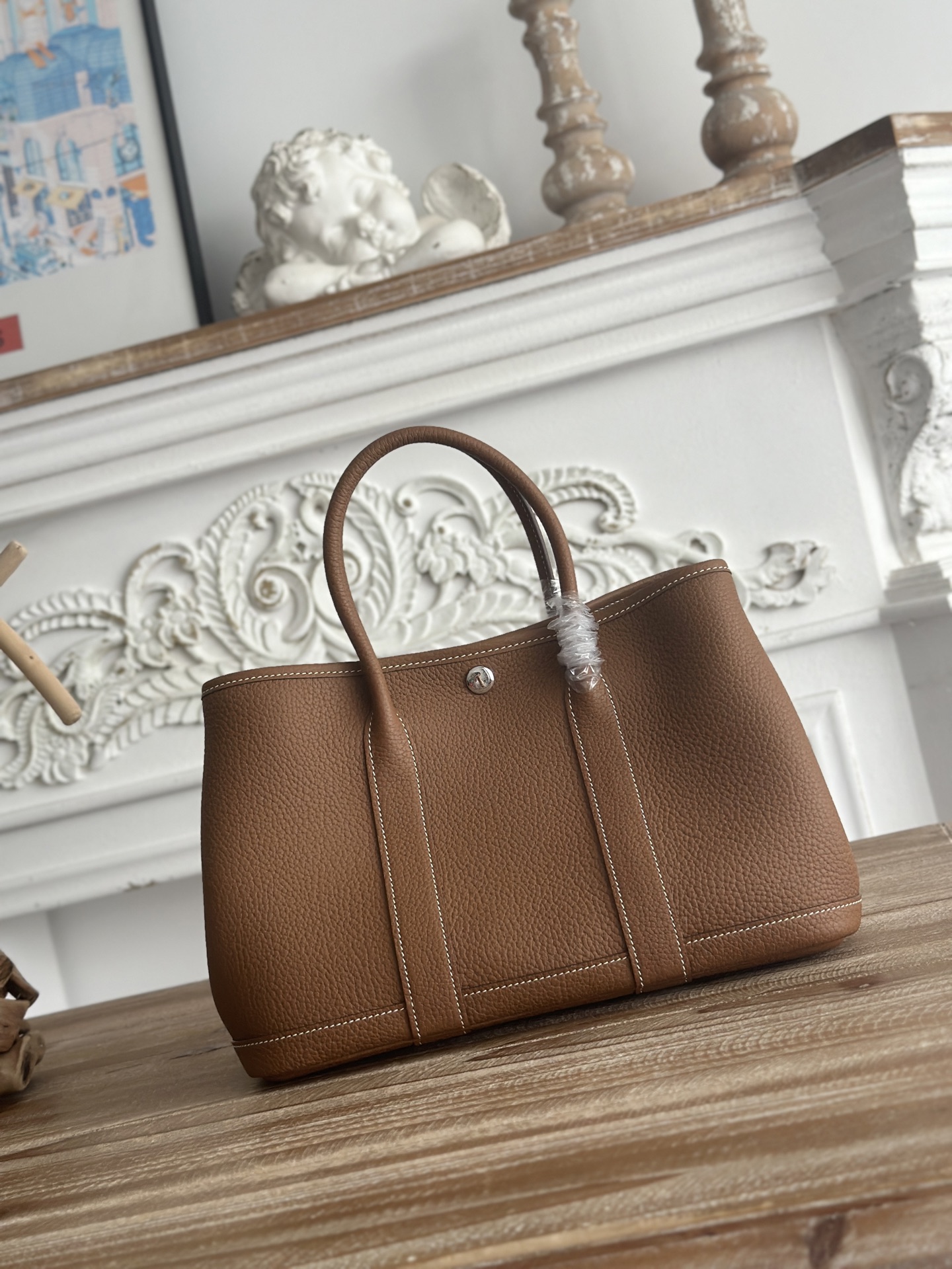 Hermes Garden Party Brown Leather tote everyday