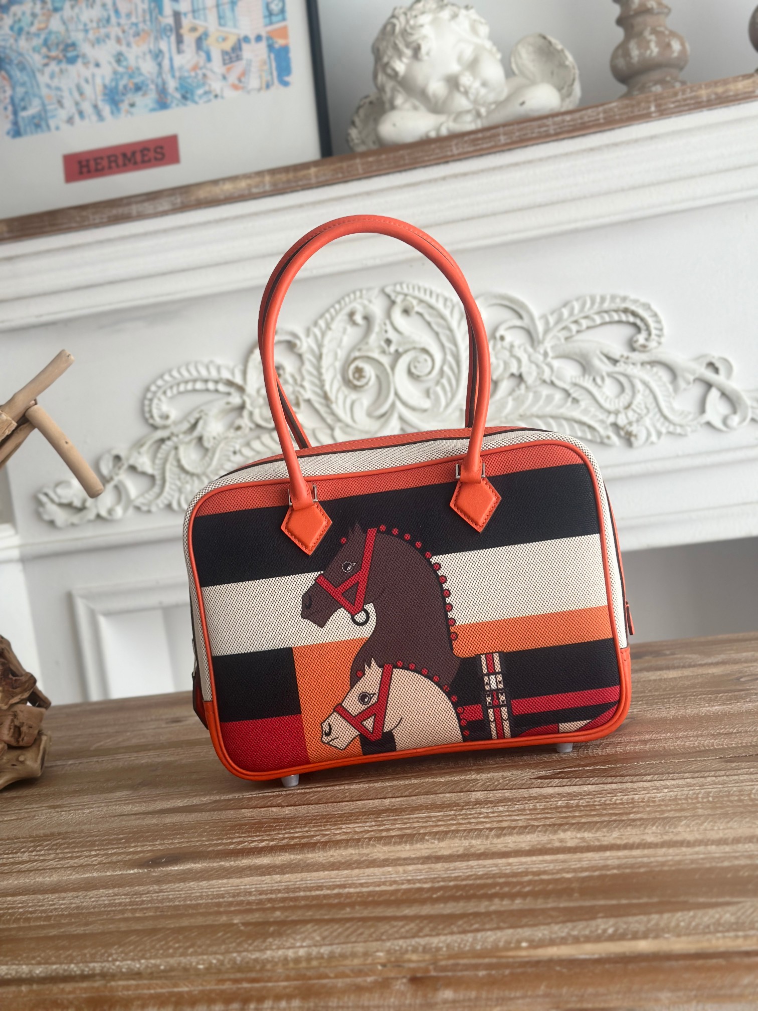 Hermès Hermes high-end new product MajiaLimited Horse Totem Piume Feather Bag