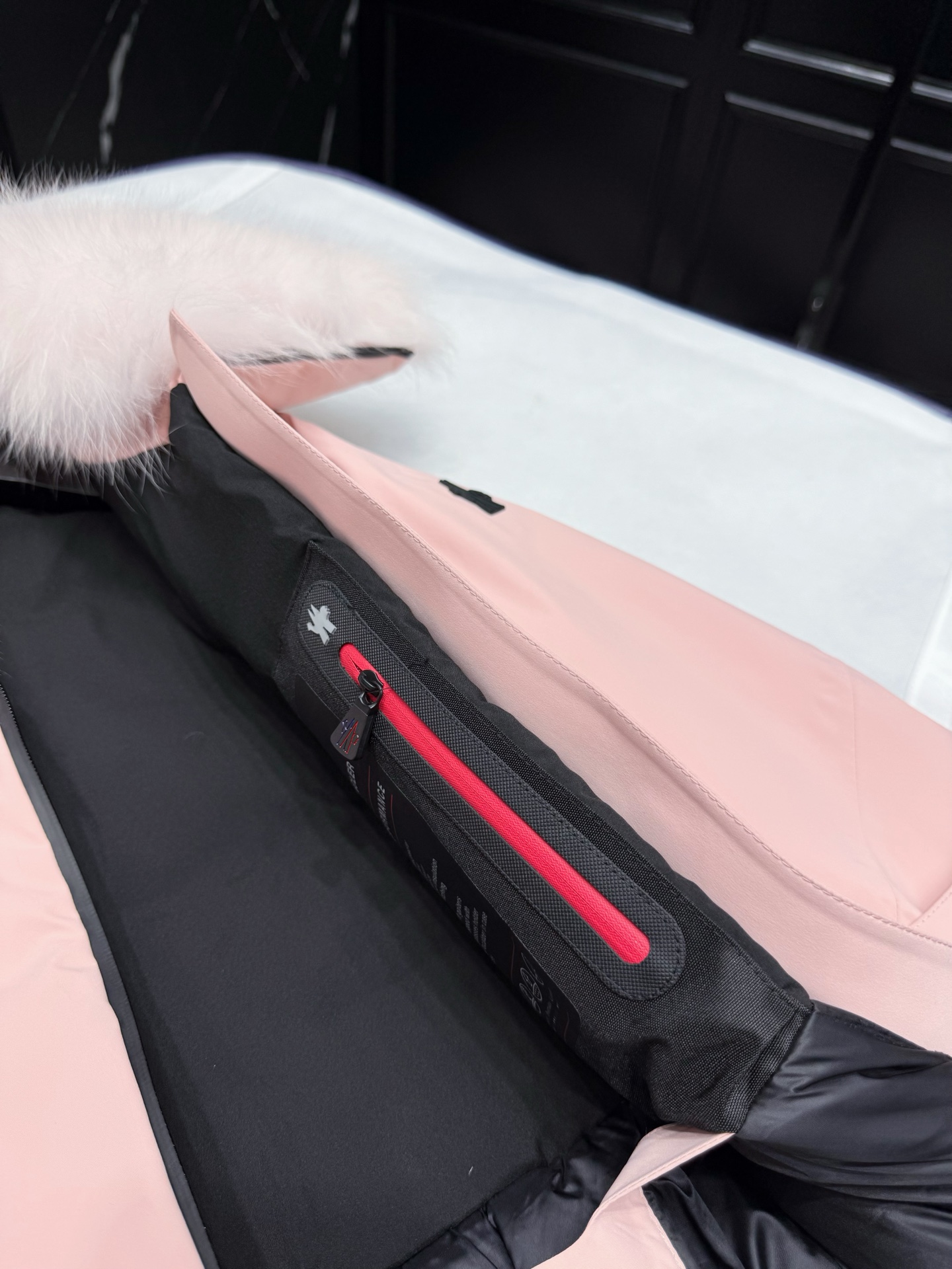 MONCLER Pink Down Ski Jacket with Fur Trim | Stylish Winter Outerwear 2 i1757610586991 7425 0 1