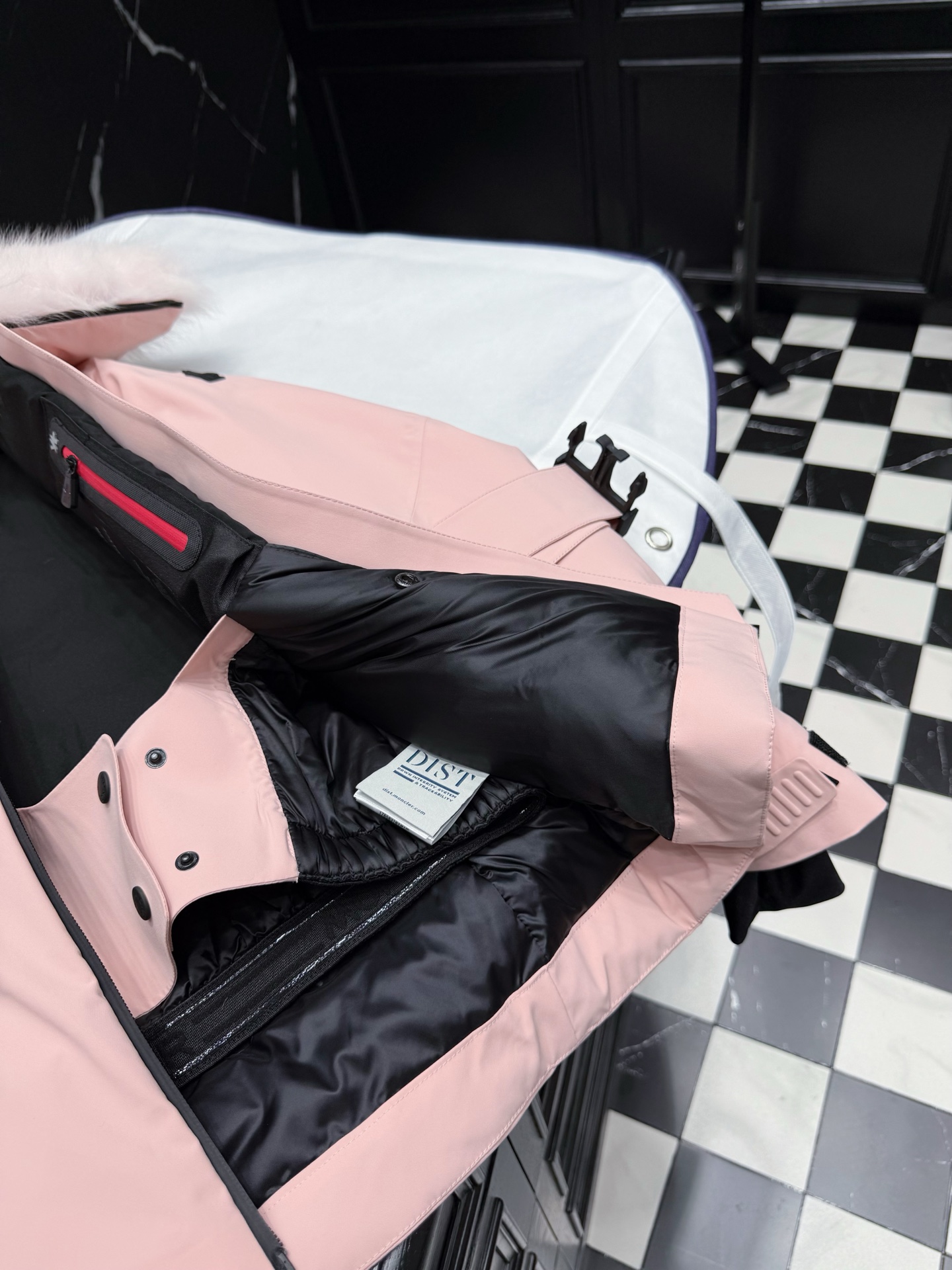 MONCLER Pink Down Ski Jacket with Fur Trim | Stylish Winter Outerwear 3 i1757610587049 2191 0 2