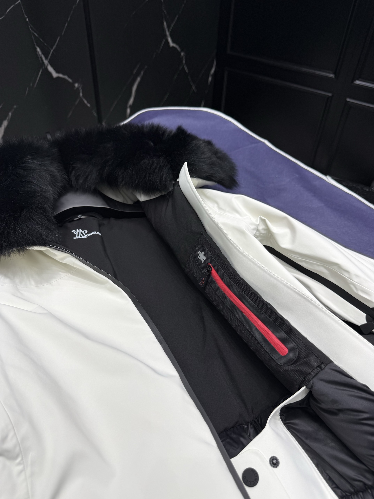 MONCLER White Down Ski Jacket with Fur Trim - Stylish Winter Outfit 3 i1757611440101 7522 0 2