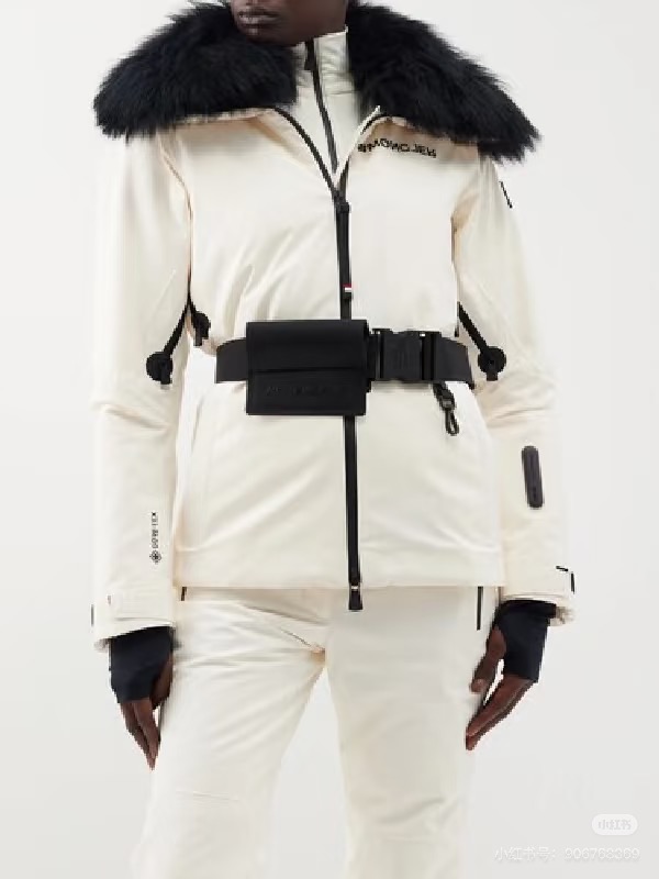 MONCLER Women's Ivory Ski Suit with Fur Collar and Belted Jacket 5 i1757611480400 8303 0 3
